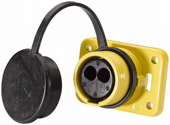 HELLA 8JB 010 806-001 Steckdose - 2-polig - Stecker: Crimpkontakt - gelb