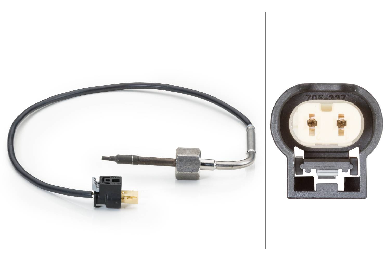 HELLA 6PT 014 494-011 Sensor, Abgastemperatur - 2-polig - geschraubt - Kabel: 360mm