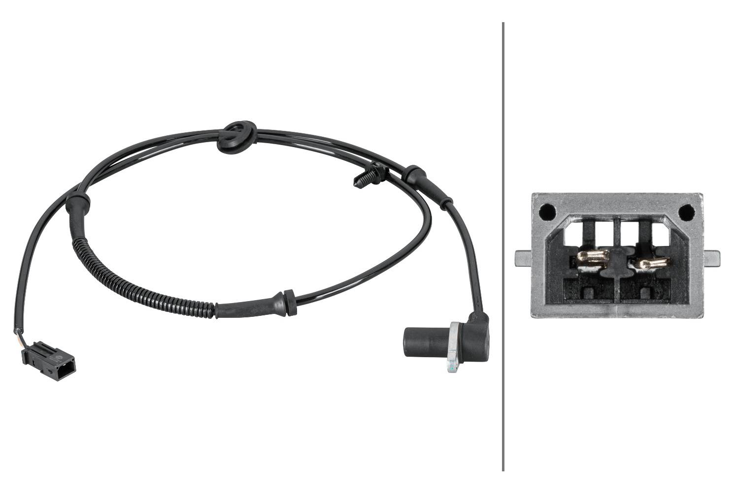 HELLA 6PU 012 806-891 Sensor, Raddrehzahl - 2-polig - Hinterachse beidseitig - Kabel: 1370mm