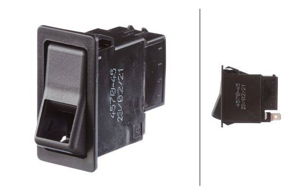 HELLA 6HH 004 570-451 Warnblinkschalter - 12V - Ausstattungsvar.: I-0 - Anschlussanzahl: 7 - Einbau