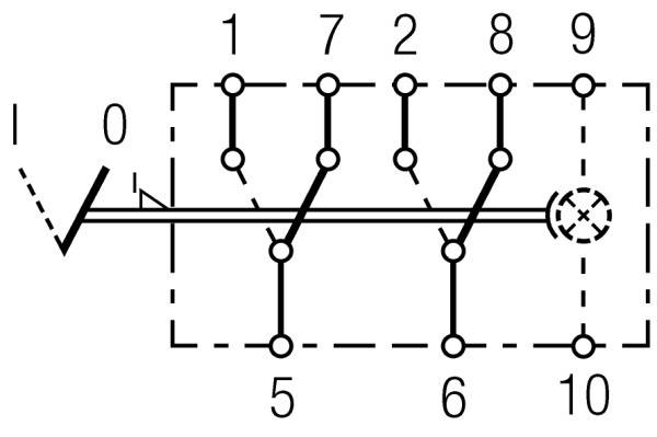 HELLA 6RH 007 832-491 Schalter - Kippbetätigung - Ausstattungsvar.: I-0 - Anschlussanzahl: 8 - mit K