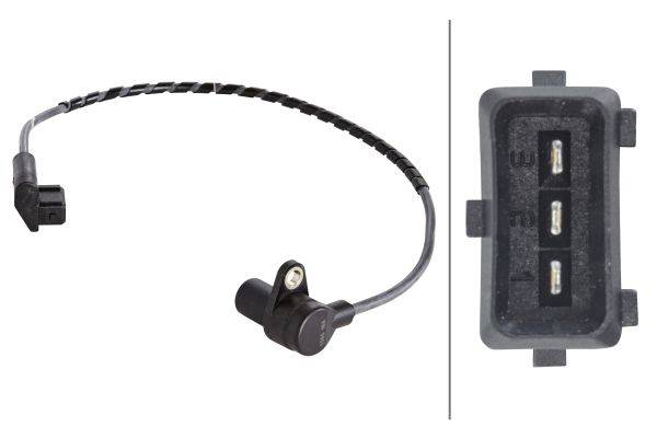 HELLA 6PU 009 110-531 Impulsgeber, Kurbelwelle - 12V - 3-polig - Kabel: 535mm