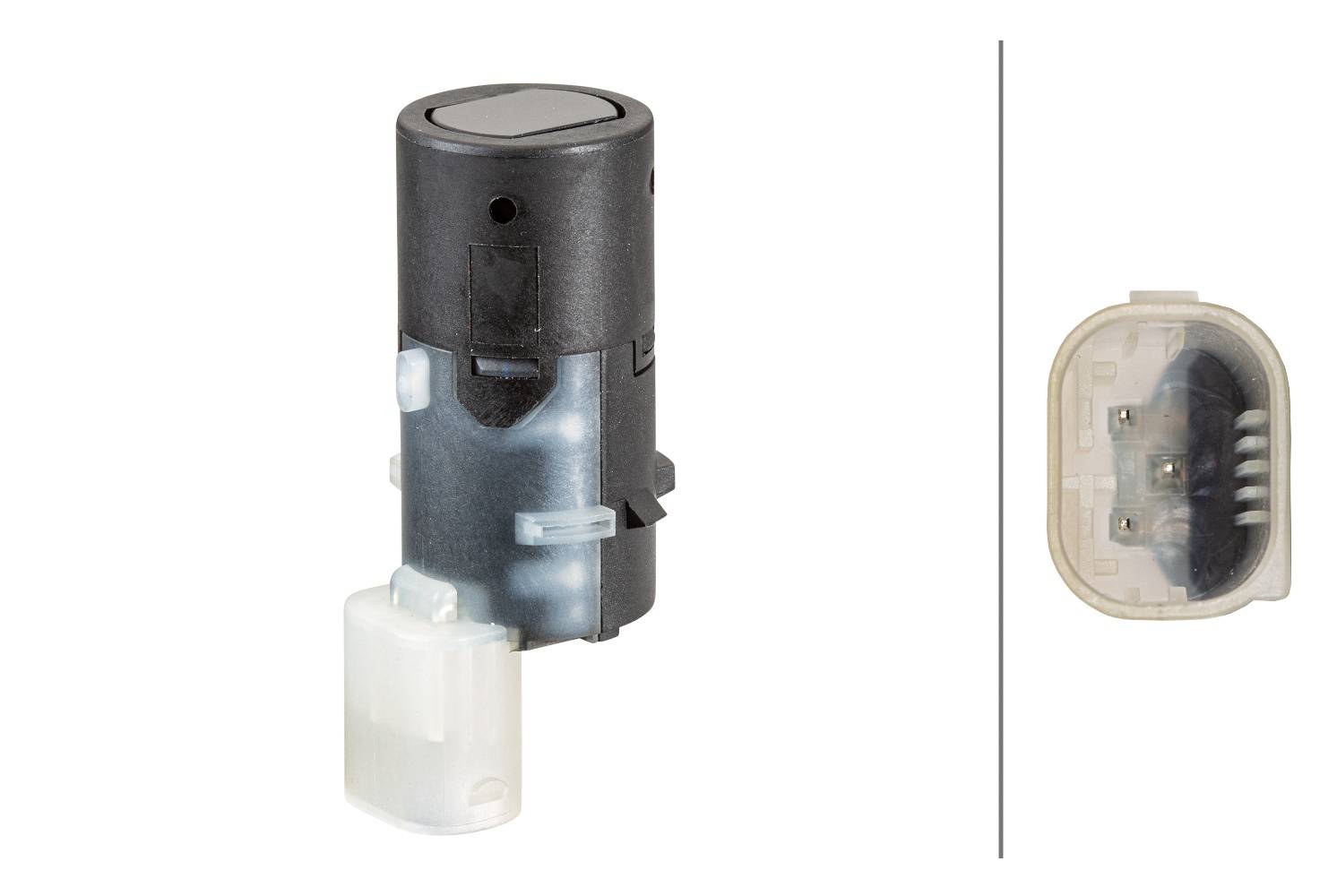HELLA 6PX 358 141-231 Sensor, Einparkhilfe - gerade - 3-polig - gesteckt - lackierbar