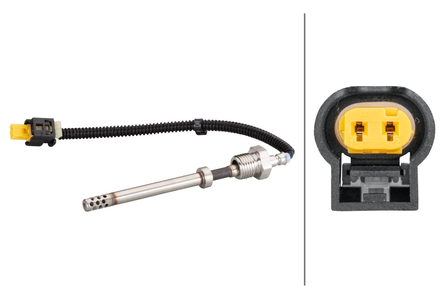 HELLA 6PT 010 376-141 Sensor, Abgastemperatur - 2-polig - geschraubt - Kabel: 165mm