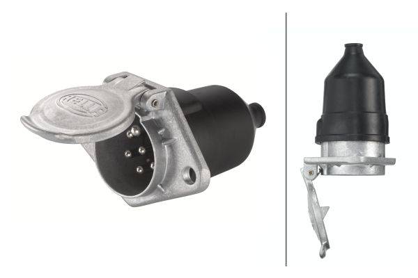 HELLA 8JB 003 833-031 Steckdose - 24V - 7-polig - Stecker: Flachstecker - Metall - DIN/ISO: 1185