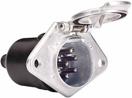 HELLA 8JB 003 833-031 Steckdose - 24V - 7-polig - Stecker: Flachstecker - Metall - DIN/ISO: 1185