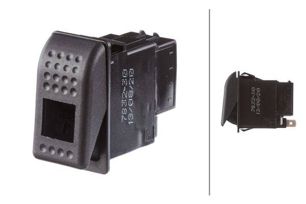 HELLA 6HH 007 832-301 Warnblinkschalter - S27 - 24V - Ausstattungsvar.: I-0 - Anschlussanzahl: 9 - E