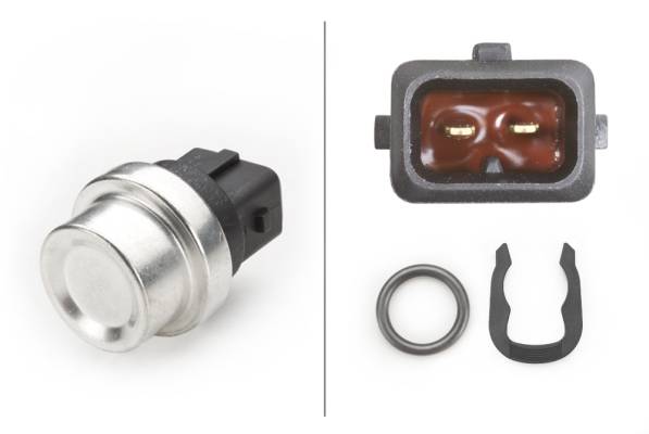 HELLA 6PT 009 107-241 Sensor, Kühlmitteltemperatur - 12V - gesteckt - mit Dichtung - mit Sicherungsr
