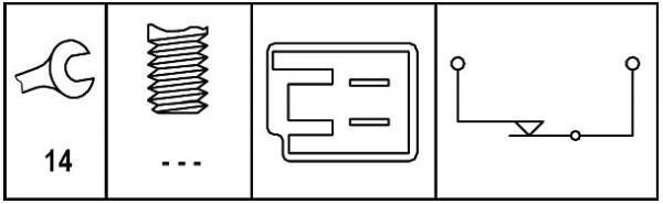 HELLA 6DD 008 622-681 Bremslichtschalter - 12V - Anschlussanzahl: 2 - Bajonett - Öffner - elektrisch