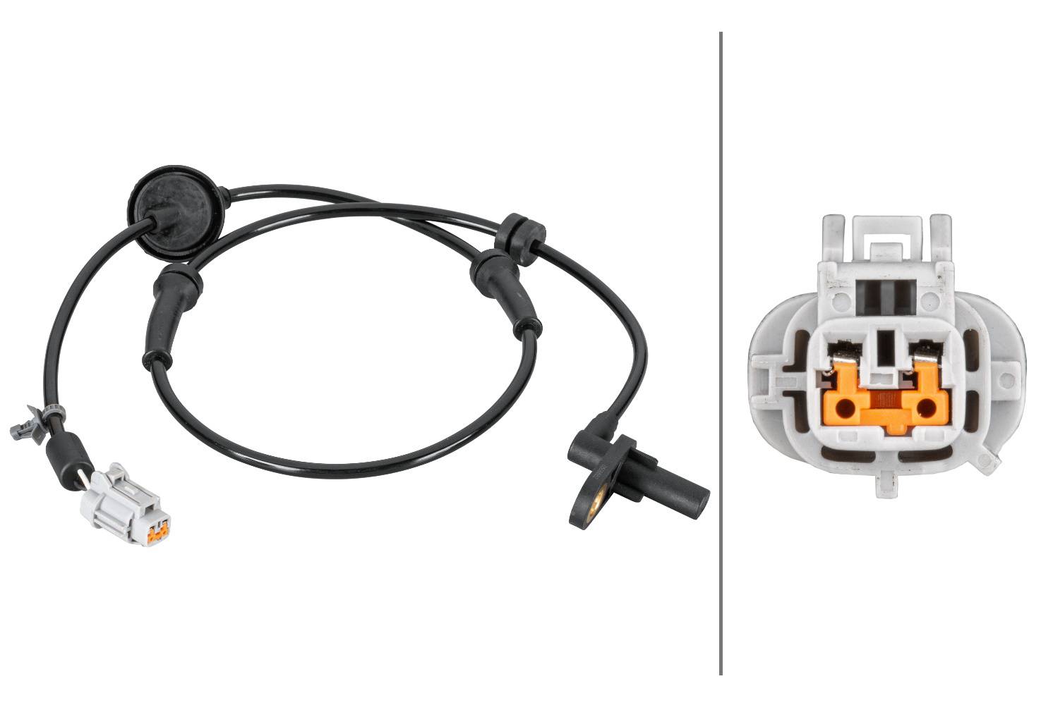 HELLA 6PU 012 806-751 Sensor, Raddrehzahl - 2-polig - vorne rechts - Kabel: 895mm
