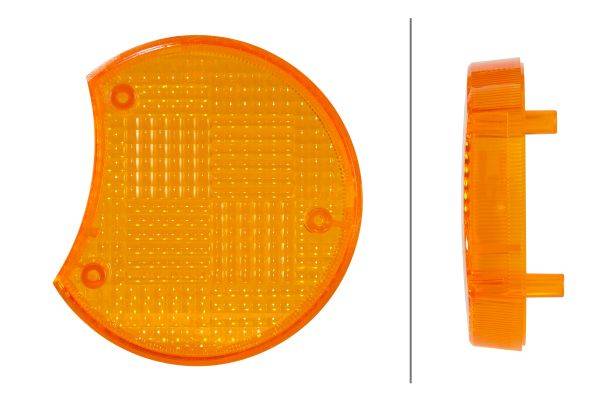 HELLA 9EL 990 354-121 Lichtscheibe Combi 120/133 - Lichtscheibenfarbe: gelb - rechts