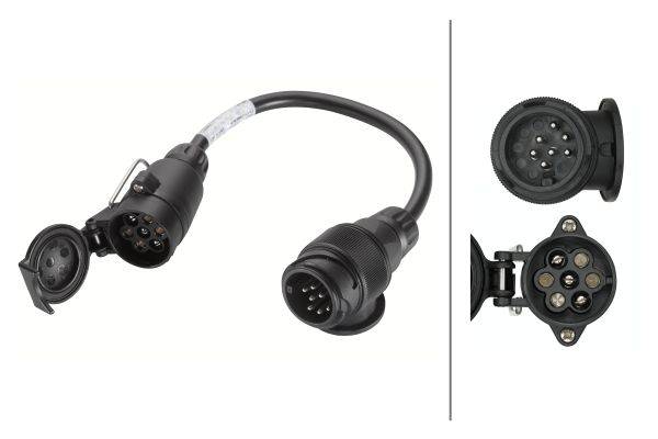 HELLA 8JA 005 952-001 Adapterkabel, Anhängersteckdose - Stecker: 137/ISO 114461724 - Länge: