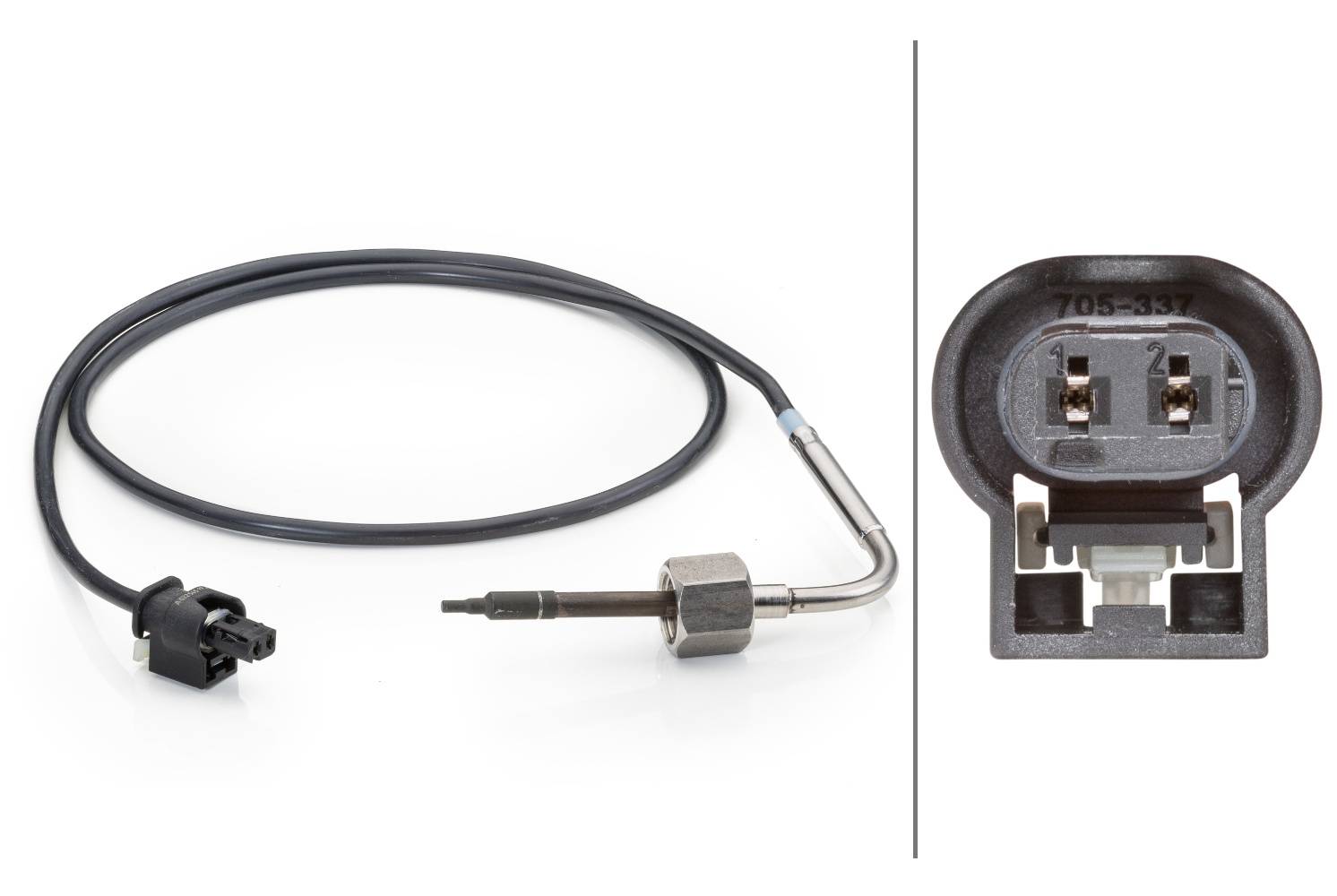 HELLA 6PT 014 494-091 Sensor, Abgastemperatur - 2-polig - geschraubt - Kabel: 760mm