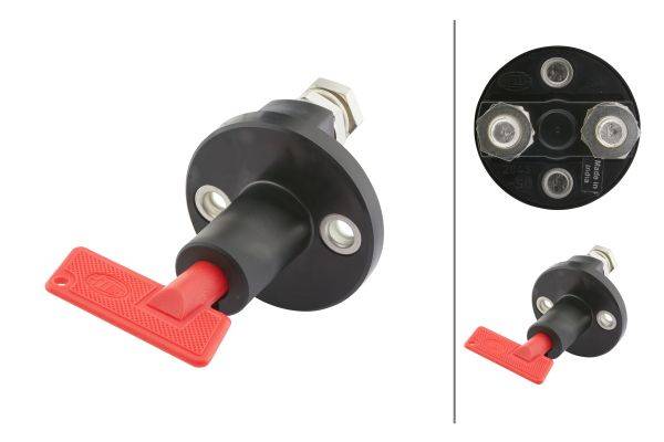 HELLA 6EK 002 843-051 Hauptschalter, Batterie - Drehbetätigung - Anschlussanzahl: 2 - geschraubt - S