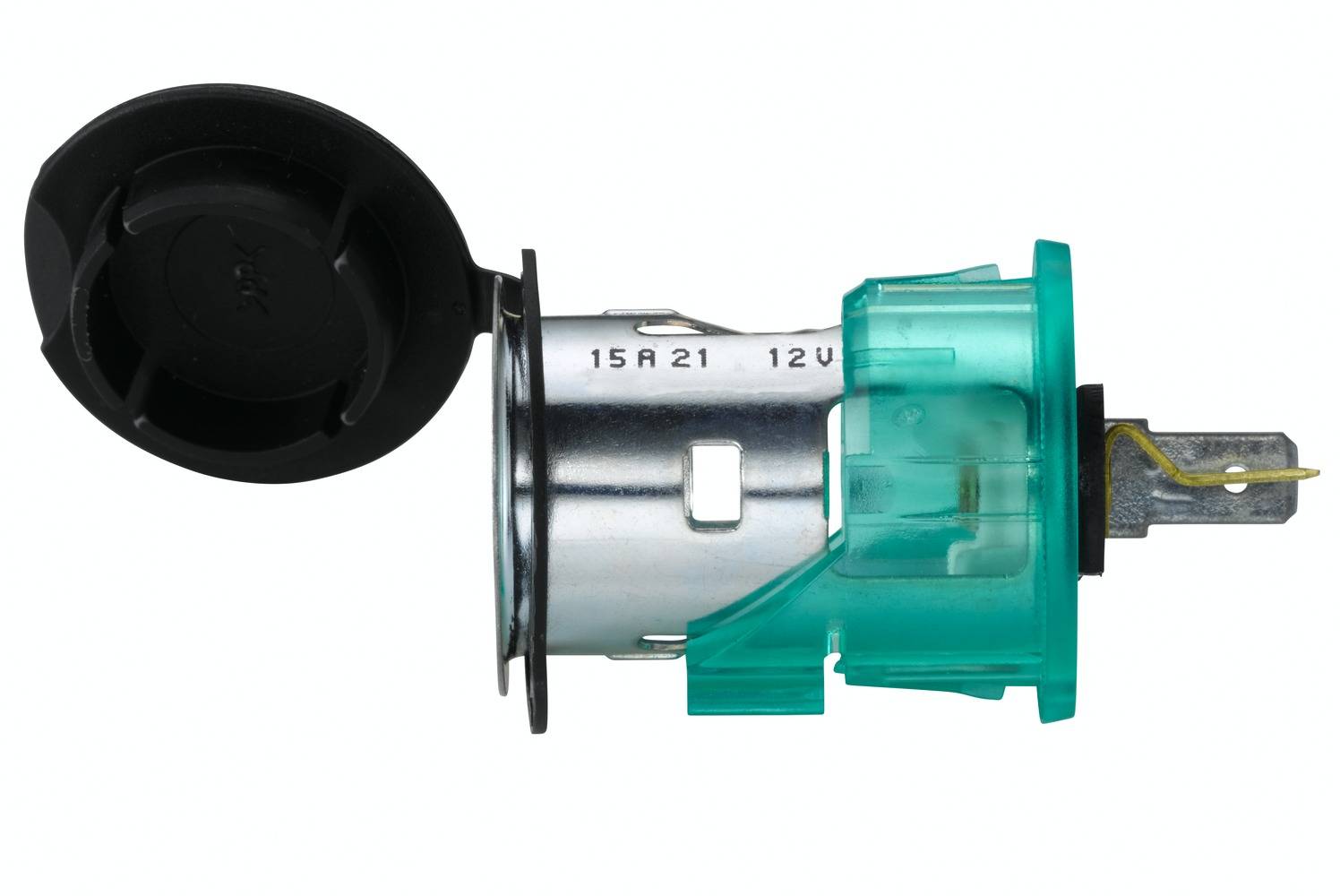 HELLA 8JB 008 023-001 Steckdose - 24V - Einbau - Stecker: Flachstecker - grün