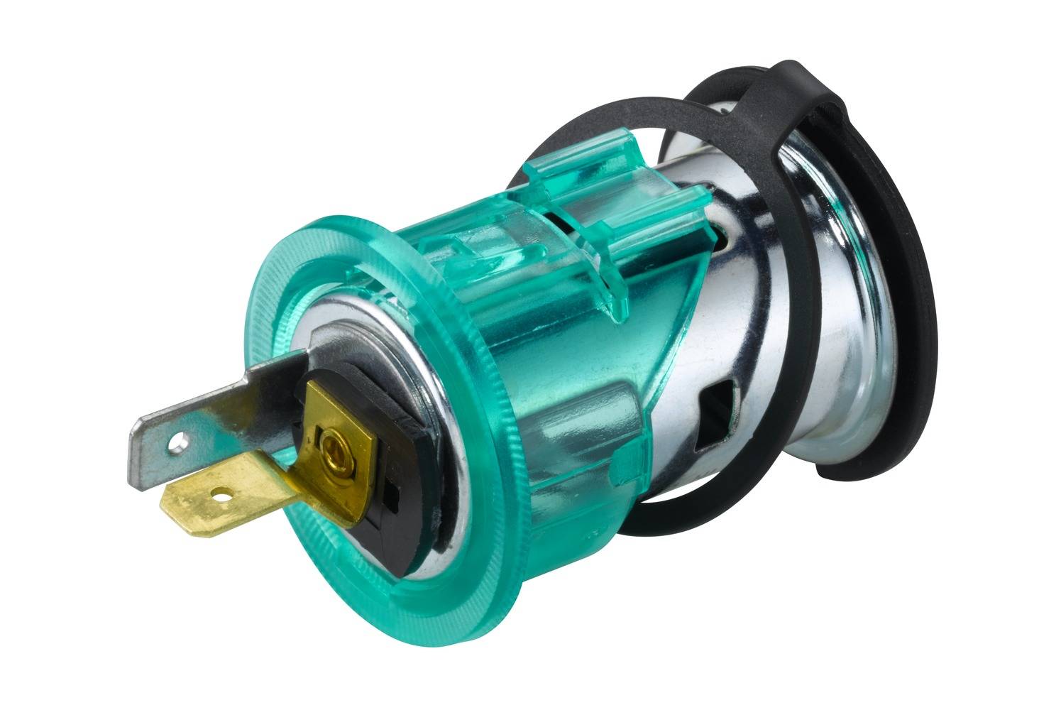 HELLA 8JB 008 023-001 Steckdose - 24V - Einbau - Stecker: Flachstecker - grün