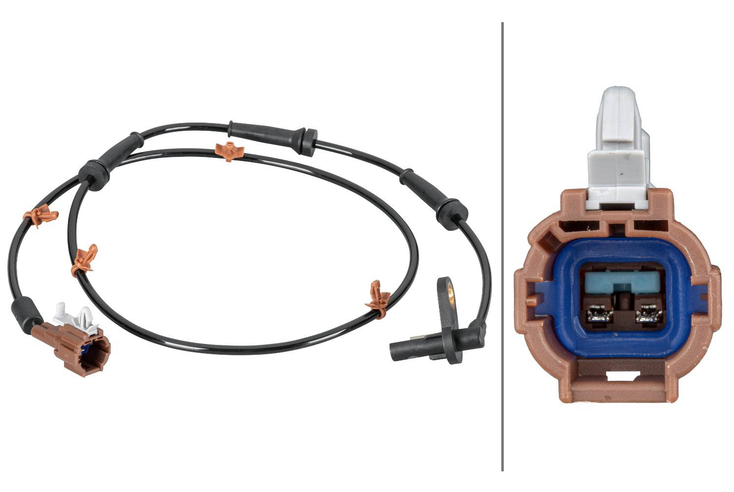 HELLA 6PU 012 806-741 Sensor, Raddrehzahl - 2-polig - Hinterachse beidseitig - Kabel: 1140mm - mit B