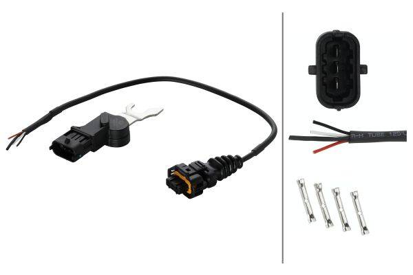 HELLA 6PU 012 681-011 Sensor, Nockenwellenposition - 12V - Steckergehäuseform: oval - mit Kabel