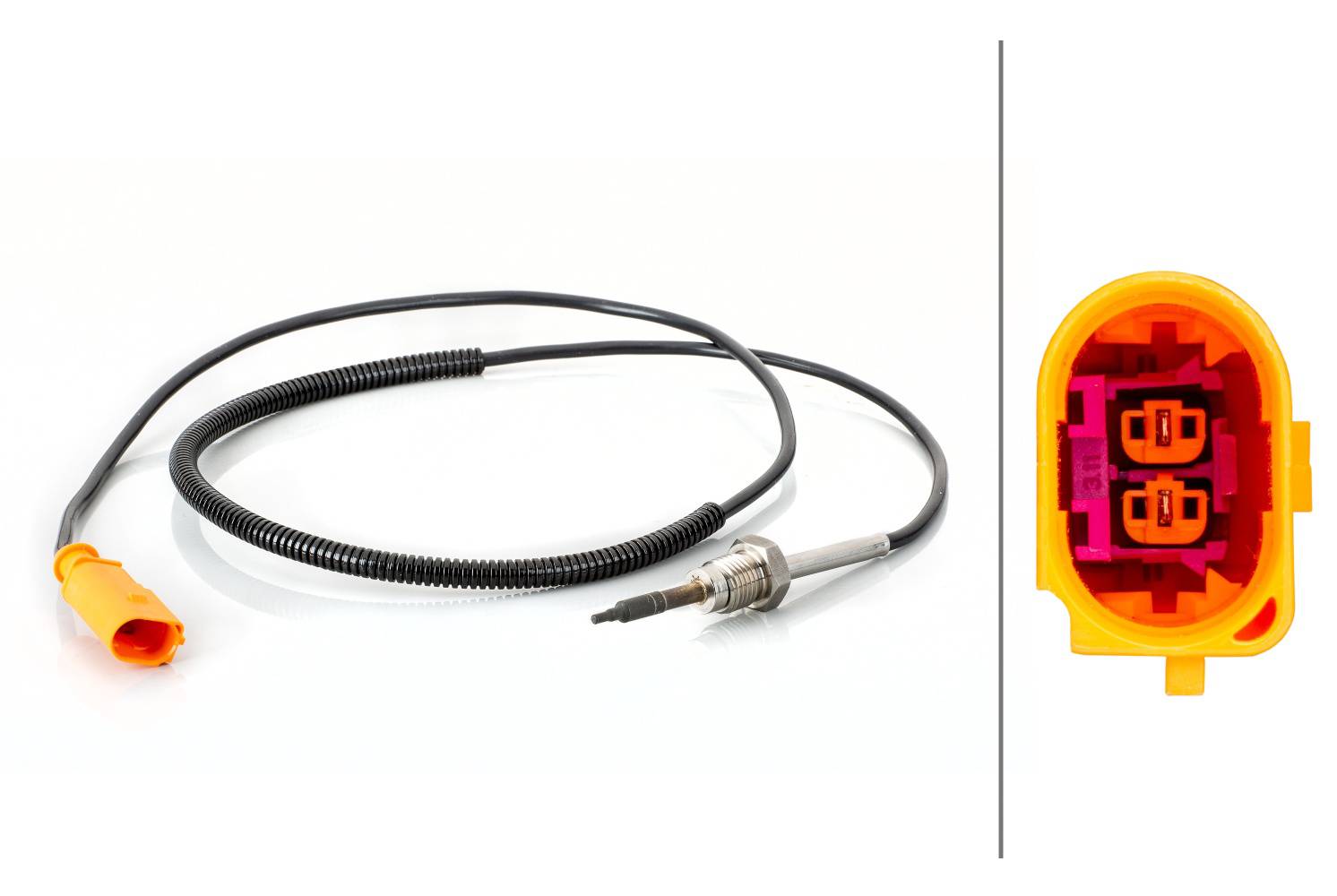 HELLA 6PT 014 494-801 Sensor, Abgastemperatur - 2-polig - geschraubt - Kabel: 1050mm