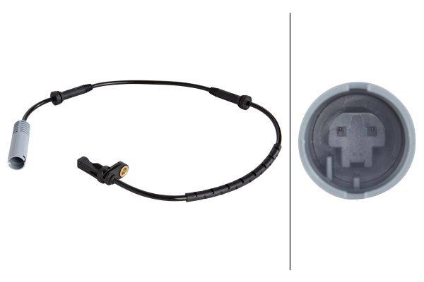 HELLA 6PU 012 039-761 Sensor, Raddrehzahl - 12V - Vorderachse beidseitig - Kabel: 858mm