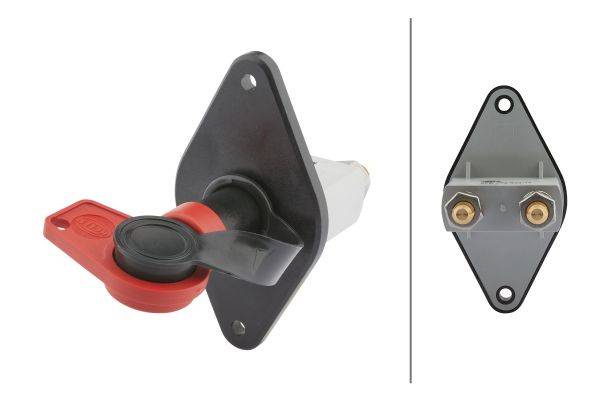 HELLA 6EK 002 843-111 Hauptschalter, Batterie - Drehbetätigung - 24V - Anschlussanzahl: 2 - geschrau