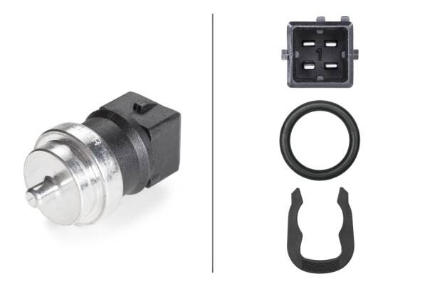 HELLA 6PT 009 309-551 Sensor, Öltemperatur - mit Anbaumaterial