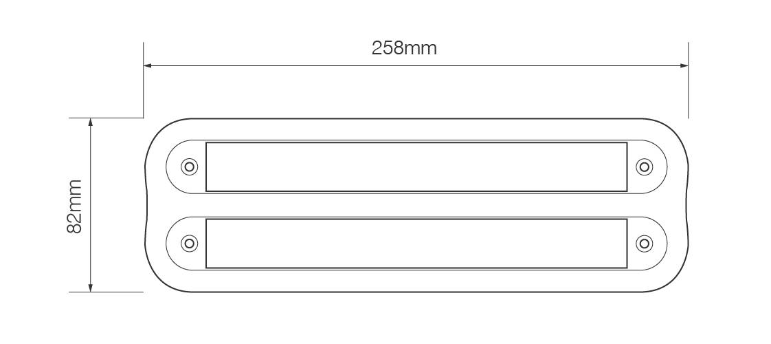 Aufbaurahmen, Doppelrahmen, schwarz, für Serie 235