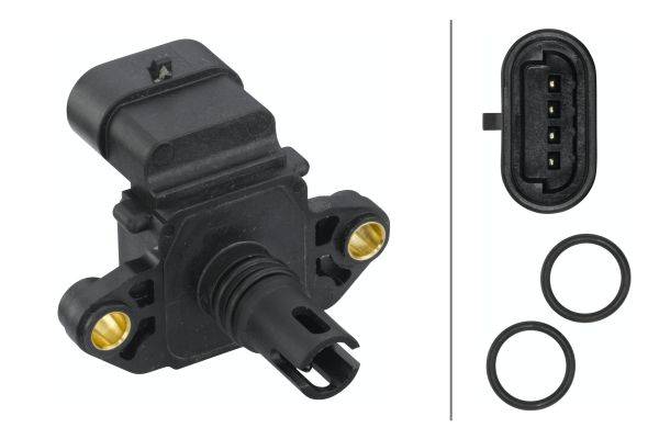 HELLA 6PP 009 400-581 Sensor, Ladedruck - 5V