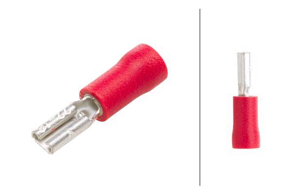 HELLA 8KW 705 393-812 Leitungsverbinder - rot - von: 0.5mm² - bis: 1.0mm² - Flachsteckhülse - 4,8 x