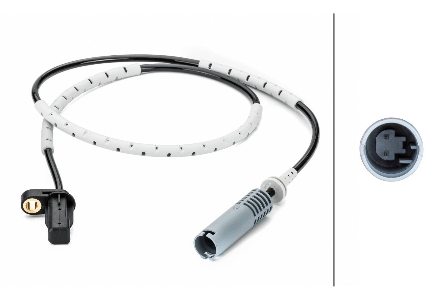 HELLA 6PU 012 806-381 Sensor, Raddrehzahl - 2-polig - Hinterachse beidseitig - Gesamtlänge985mm