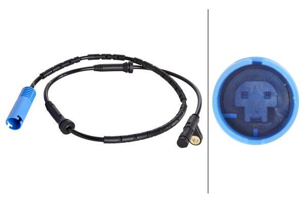 HELLA 6PU 009 106-331 Sensor, Raddrehzahl - 12V - Hinterachse beidseitig - Kabel: 820mm