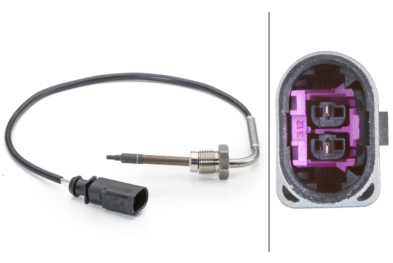 HELLA 6PT 014 494-241 Sensor, Abgastemperatur - 2-polig - geschraubt - Kabel: 350mm