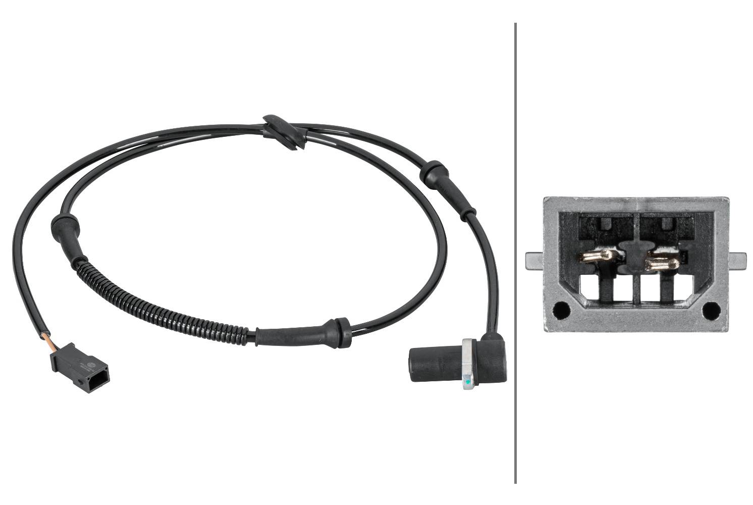 HELLA 6PU 012 806-831 Sensor, Raddrehzahl - 2-polig - Hinterachse beidseitig - Kabel: 1340mm