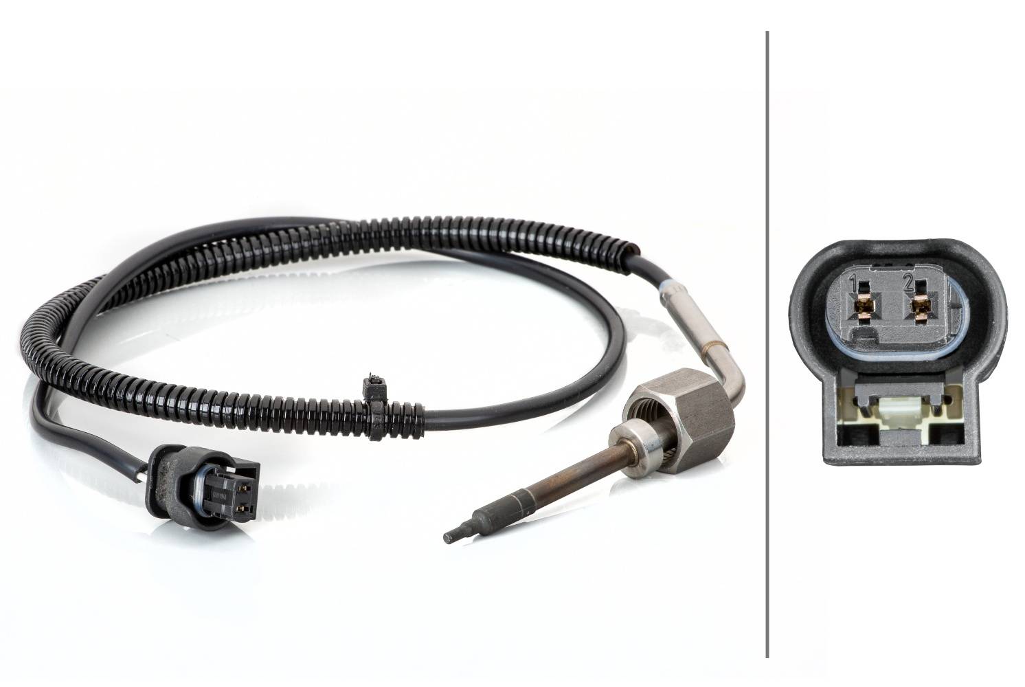 HELLA 6PT 014 494-471 Sensor, Abgastemperatur - 2-polig - geschraubt - Kabel: 670mm