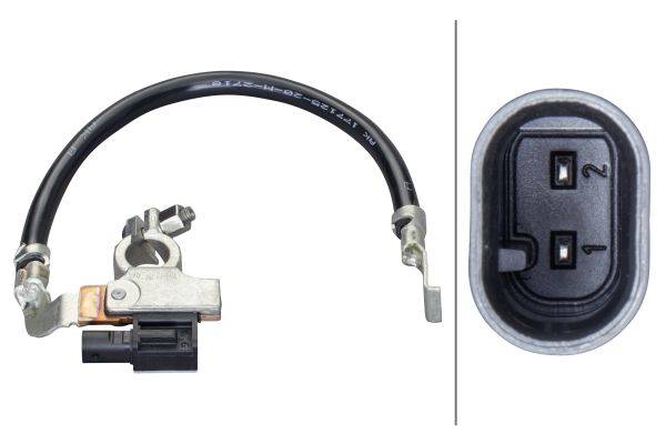 HELLA 6PK 012 835-911 Sensor, Batteriemanagement - 12V - geschraubt - Kabel: 300mm