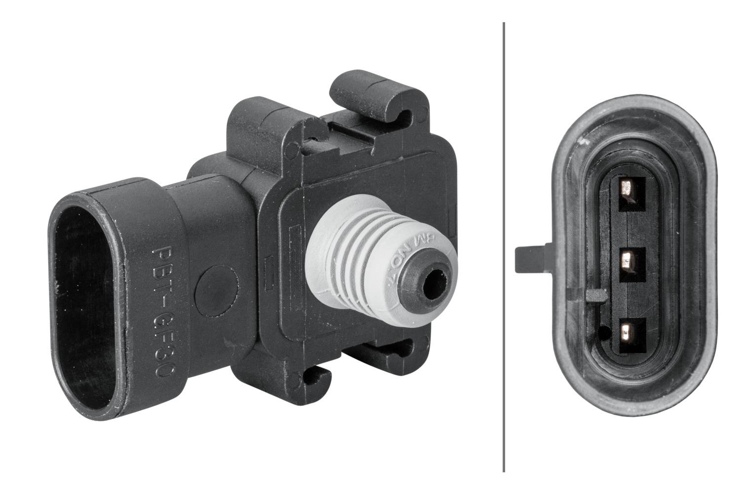 HELLA 6PP 358 152-001 Sensor, Ladedruck - 3-polig - geschraubt