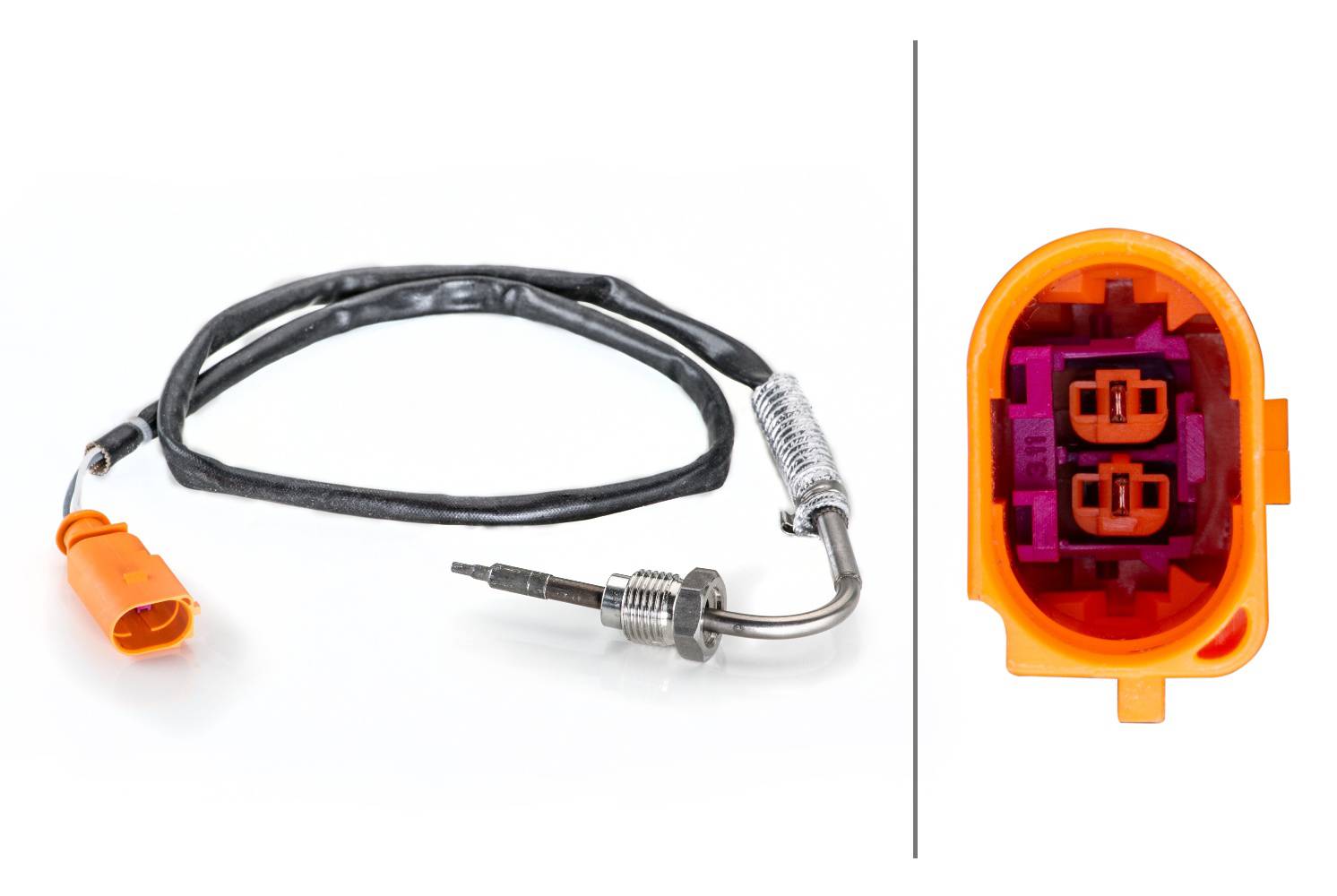 HELLA 6PT 014 494-311 Sensor, Abgastemperatur - 2-polig - geschraubt - Kabel: 660mm