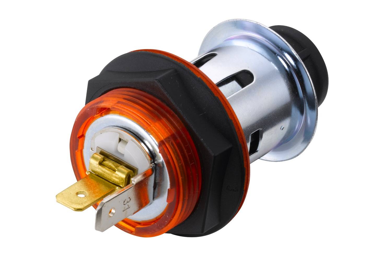 HELLA 8EZ 008 021-041 Zigarettenanzünder - 12V - Einbau - Stecker: Flachstecker - rot