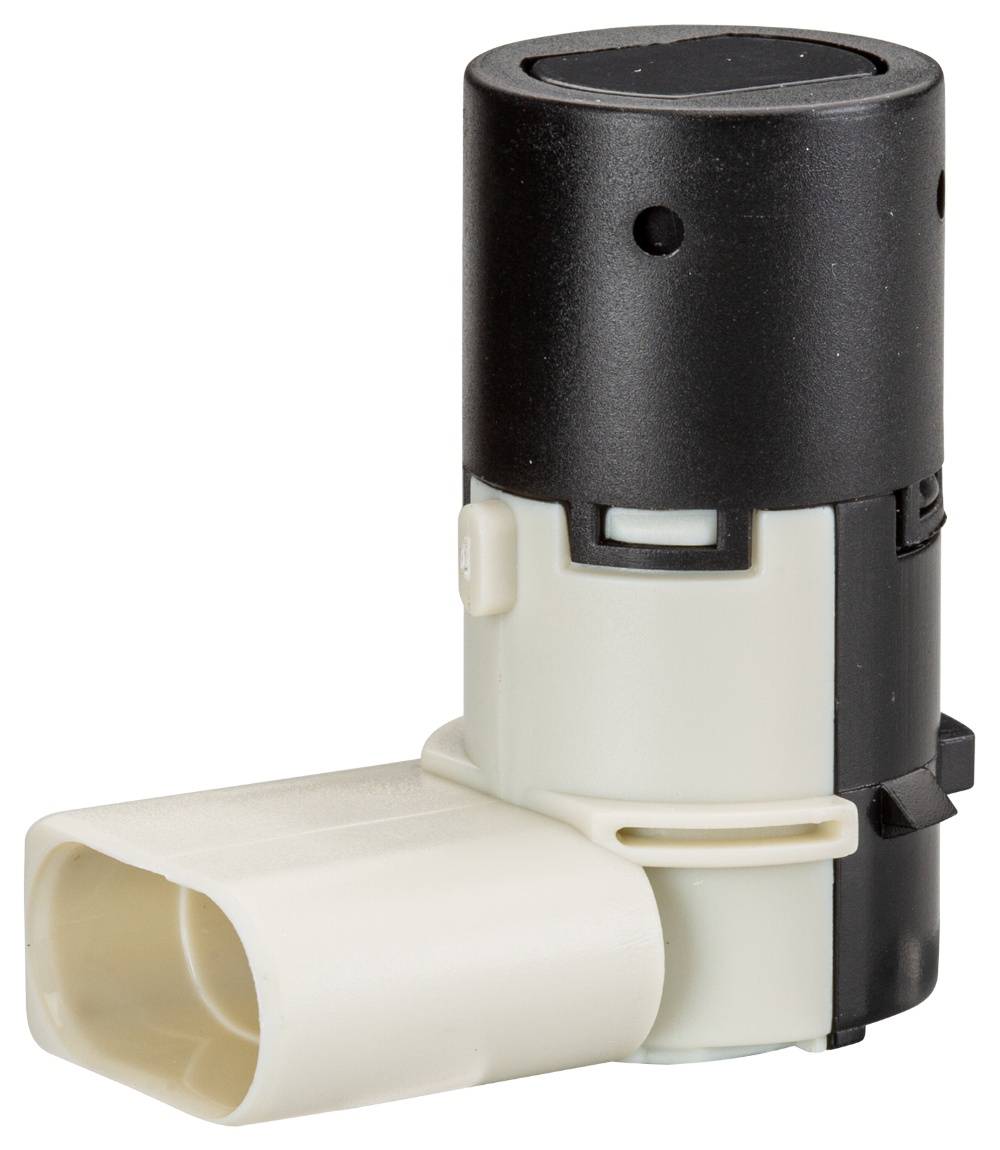 HELLA 6PX 358 141-121 Sensor, Einparkhilfe - gewinkelt - 3-polig - gesteckt - lackierbar