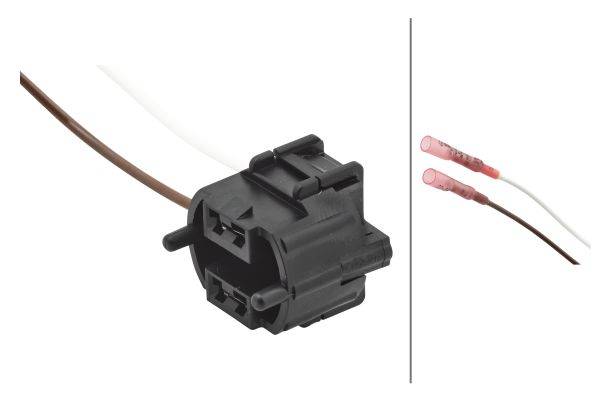 HELLA 8KB 863 949-011 Stecker - Kabel: 100/120mm - braun/weiß