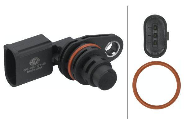 HELLA 6PU 009 121-451 Sensor, Nockenwellenposition - 12V - 3-polig - mit Dichtung - ohne Kabel