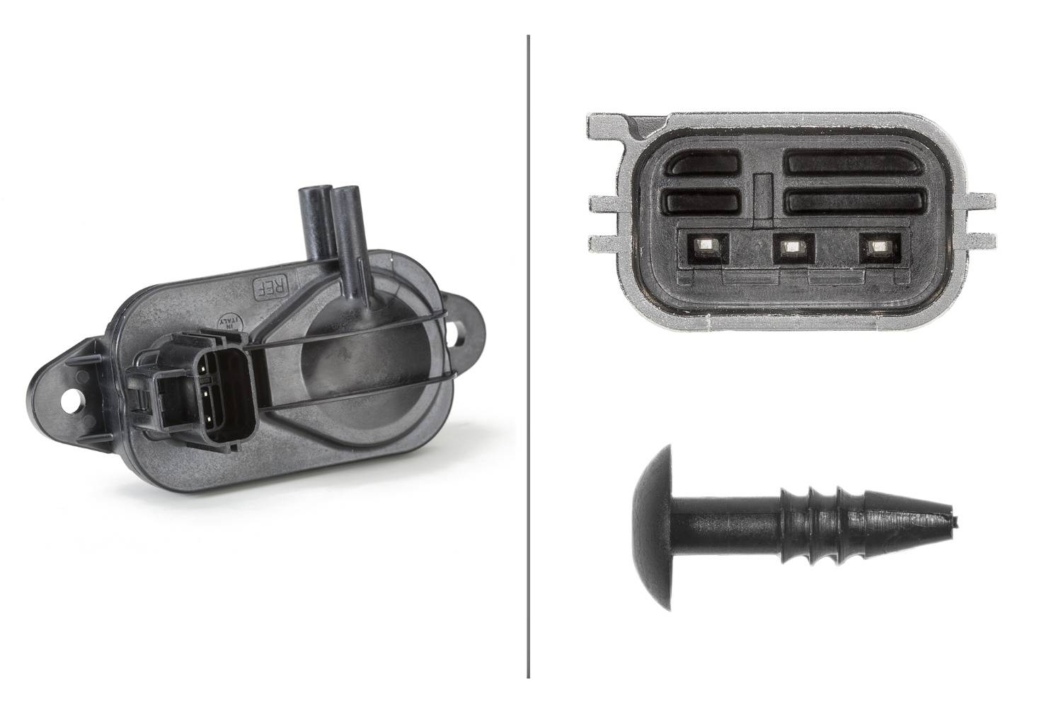 HELLA 6PP 009 409-271 Sensor, Abgasdruck - 3-polig - gesteckt - mit Befestigungsmaterial