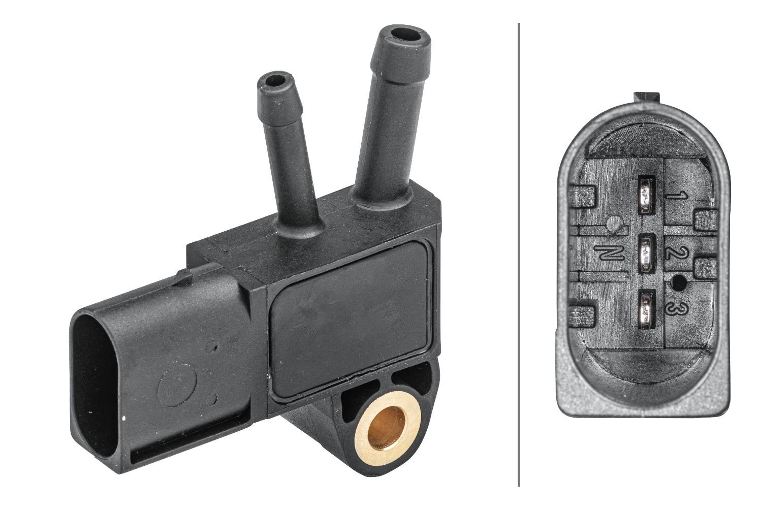 HELLA 6PP 009 409-171 Sensor, Abgasdruck - 3-polig - geschraubt