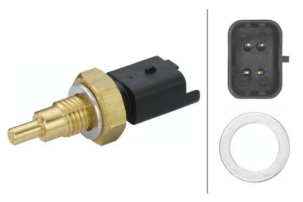 HELLA 6PT 009 309-581 Sensor, Öltemperatur - 12V - geschraubt