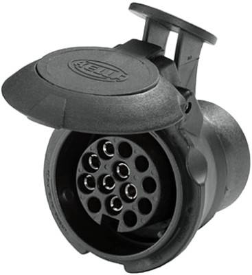 HELLA 8JA 008 969-011 Adapter, Steckdose - 12V - von 7-polig auf 13-polig - Länge: 57mm