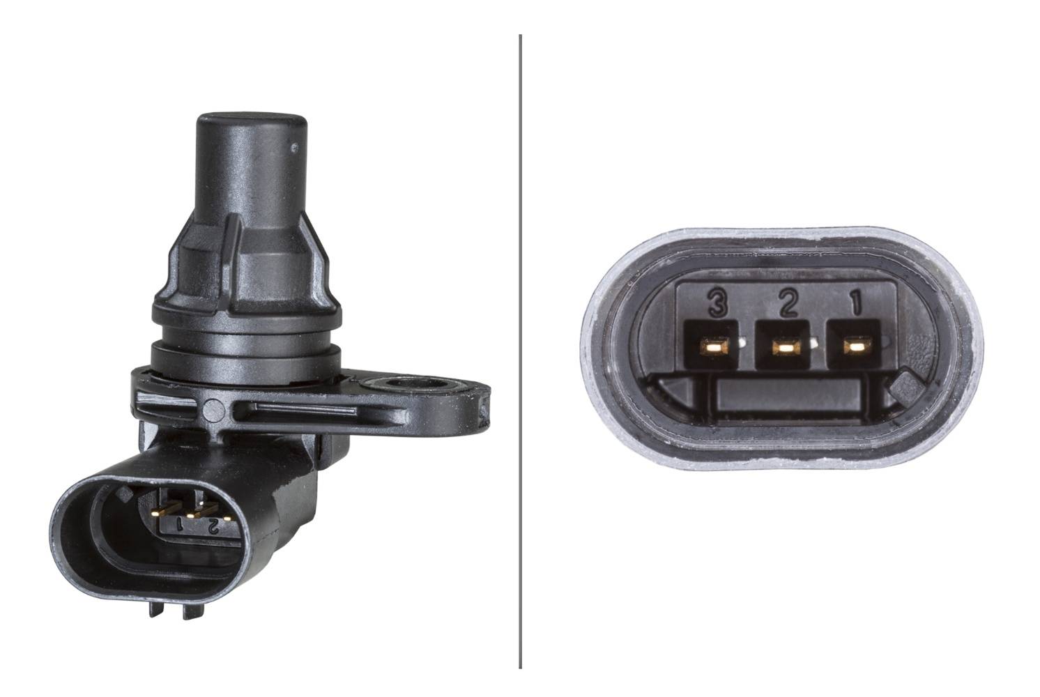 HELLA 6PU 009 121-321 Sensor, Nockenwellenposition - 3-polig - stirnseitig