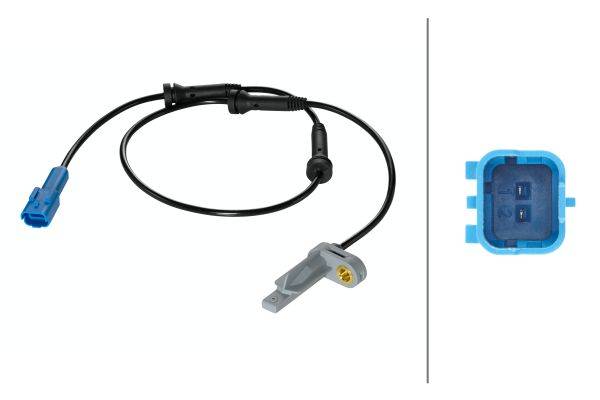 HELLA 6PU 009 106-891 Sensor, Raddrehzahl - 12V - Hinterachse beidseitig - Kabel: 783mm