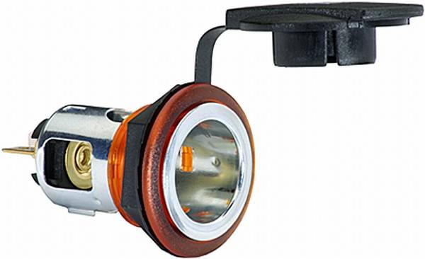 HELLA 8JB 008 023-051 Steckdose - 12/24V - geschraubt - Stecker: Flachstecker - rot