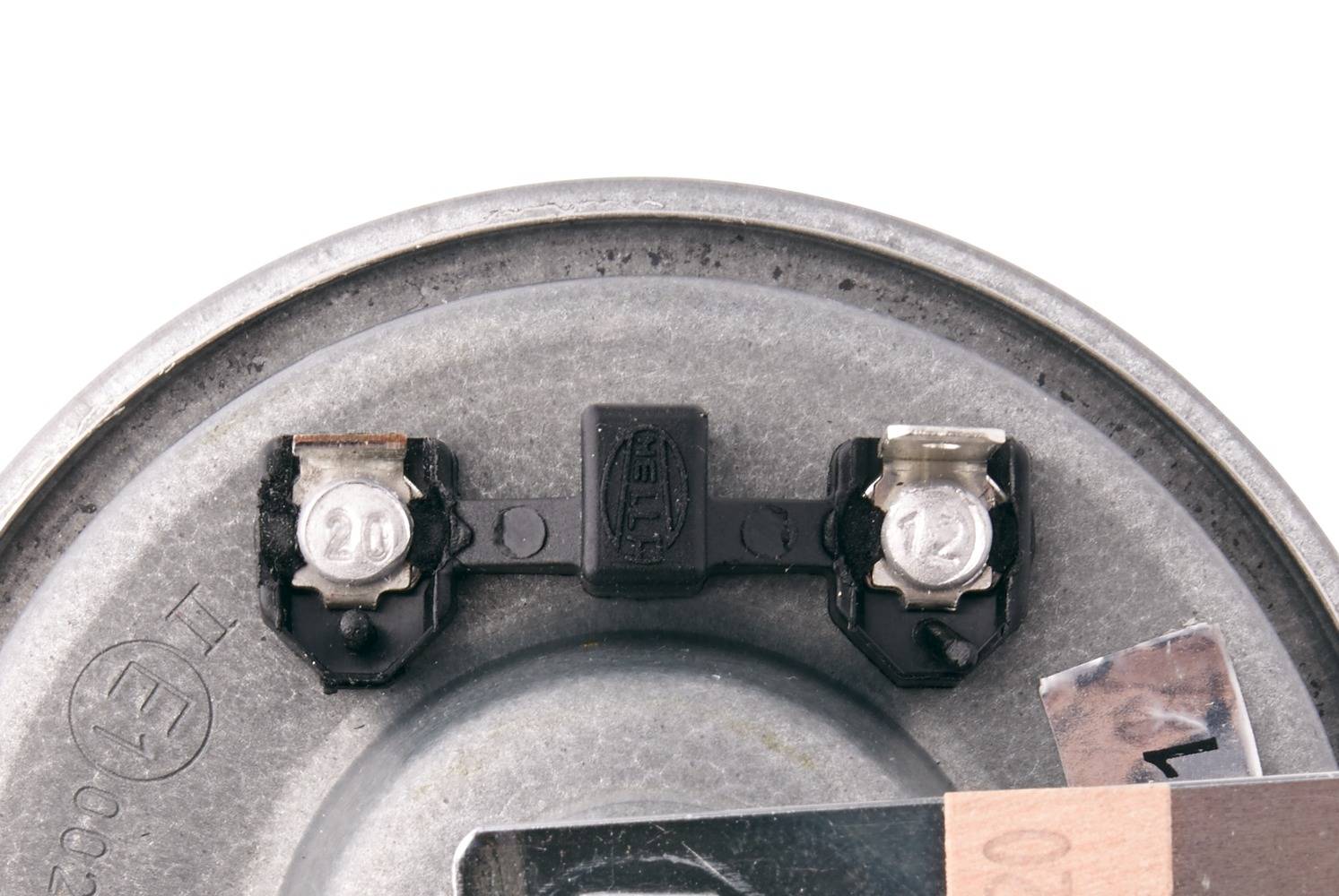 HELLA 3AL 908 571-031 Horn - M26 - 12V - 115dB(A) - Frequenzbereich: 335Hz - Tiefton - Flachsteckans