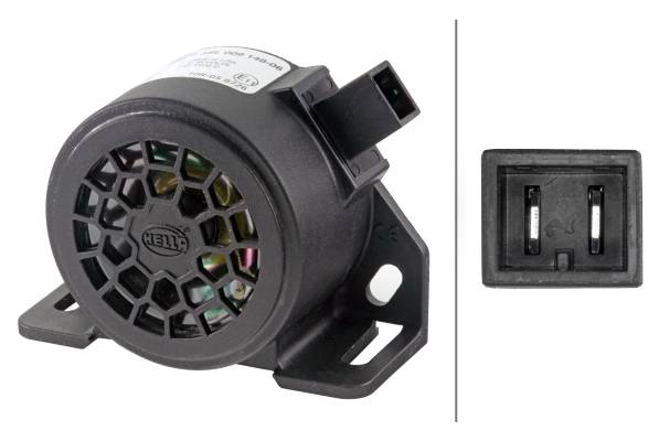 HELLA 3SL 009 148-061 Rückfahrwarner - 97dB(A) - Frequenzbereich: 1200Hz - geschraubt - Stecker: AMP
